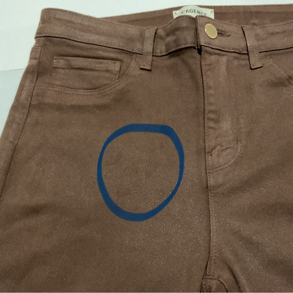 L’ Agence Margot Skinny Jeans Brown High Rise - Picture 7 of 12